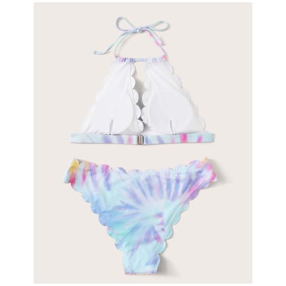 CLEARANCE Sherbet Dreams Scalloped Tie Dye 2Pc Bikini - Picture 4 of 6